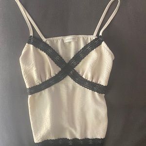 Top with tie and lace